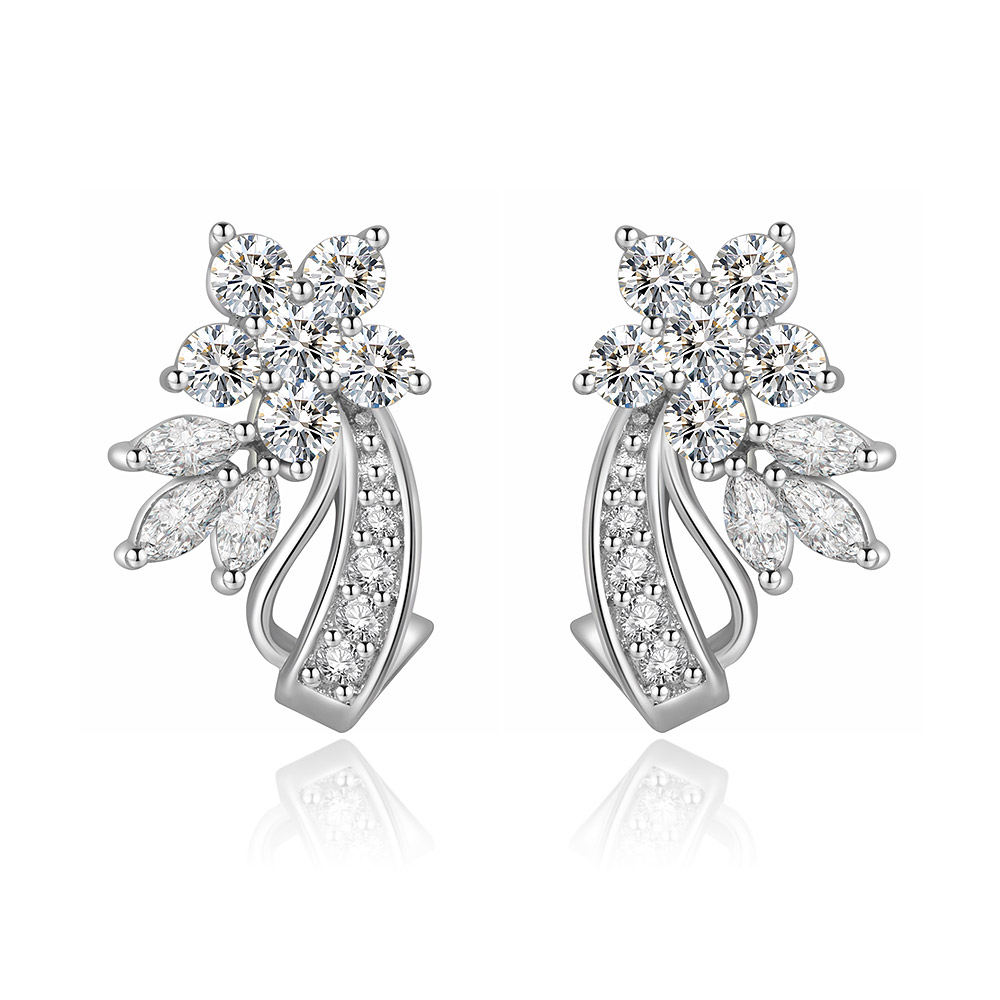 Clear Cubic Zirconia Cocktail Earring